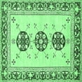 thumbnail image 1 of Ahgly Company Indoor Square Abstract Emerald Green Modern Area Rugs, 3' Square, 1 of 4