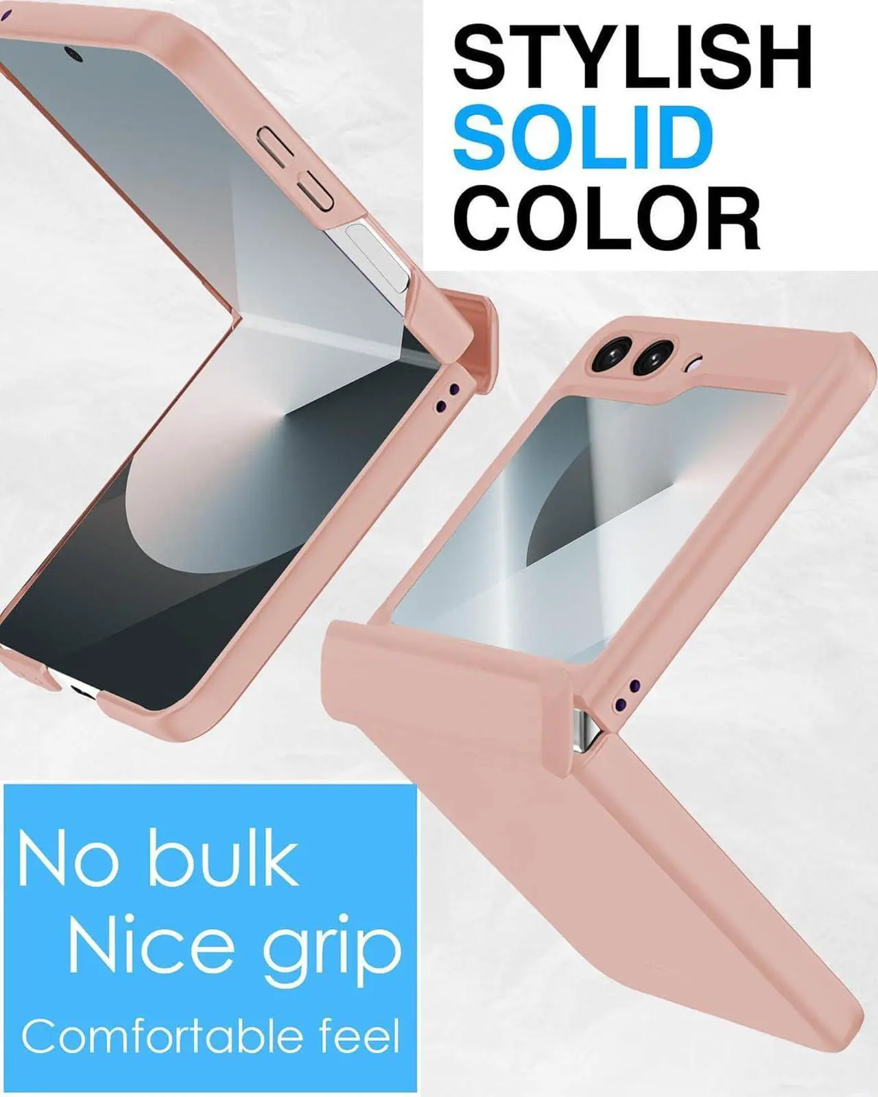 Case for Samsung Galaxy Z Flip 6 Case / Z Flip 7 FE, Hinge Protection, Built-in Screen Protector, Wireless Charging, Slim Rugged Phone Protective Case for Galaxy Z Flip 6