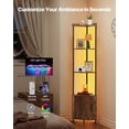 thumbnail image 2 of VEVOR 5 Tier Corner Shelf Tall Corner Stand with LED Light & Doors Narrow Rack, 2 of 9
