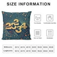 thumbnail image 5 of JEUXUS  2024 Happy New Year Pillow Covers  New Year Pillow Cases Happy New Years Throw Pillow Covers Outdoor Couch Sofa Cushion Covers for New Year, 5 of 5