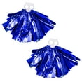 thumbnail image 4 of iiniim Kids Girls Cheers Printed Crisscross Crop Top with Pleated Skirts Pompom School Leader Sets Size 4-14 Royal Blue 8, 4 of 7