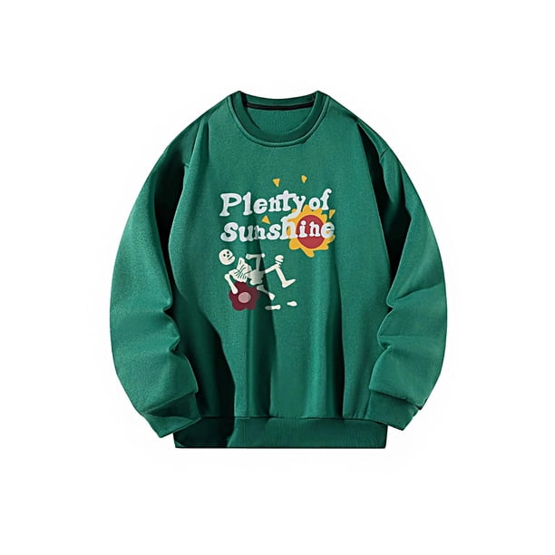 Sudadera con cuello redondo para mujer Ropa de invierno Ropa de otoño para ir de compras y salir Verde