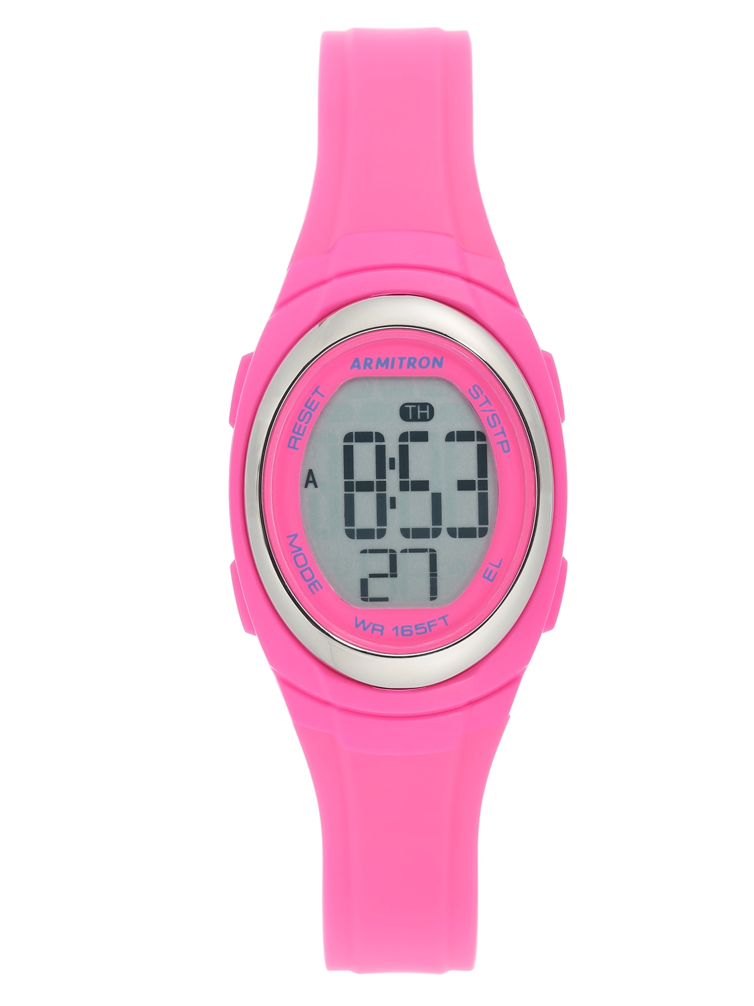 Armitron Unisex Pink Round Digital Sport Watch - Walmart.com