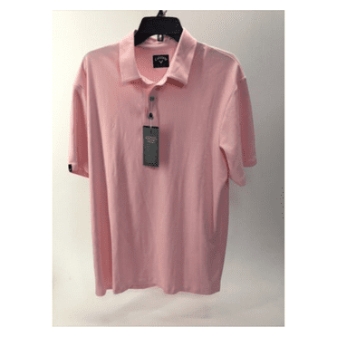 ALLAWAY Womens Solid Polo, Pink, L
