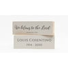Personalized We Belong To The Lord Bereavement Shelf Sitter