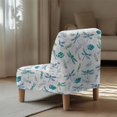 thumbnail image 5 of HELLHERO Dragonfly and Leaves Decorations Armless Accent Chair Cover with Stain Resistant, Elastic Bottom Armless Accent Chair Protector, 5 of 8
