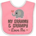 thumbnail image 3 of Inktastic My Grammy and Grampy Love Me Boys or Girls Baby Bib, 3 of 4