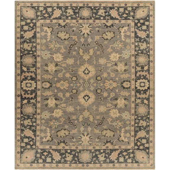 Hauteloom Aimon Wool Living Room, Bedroom Area Rug - Traditional - Beige, Dark Red, Olive - 2' x 3'