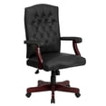 thumbnail image 1 of Scranton & Co Leather Swivel Office Chair in Black, 1 of 6