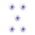 thumbnail image 3 of pitrice 1/2/3/5 Maille Fascinator Femmes Coiffure Prom Maquillage Nuptiale Scène Réglable Performance Photo Coiffe Fille Bande de Cheveux Violet Clair 5PCS, 3 of 6