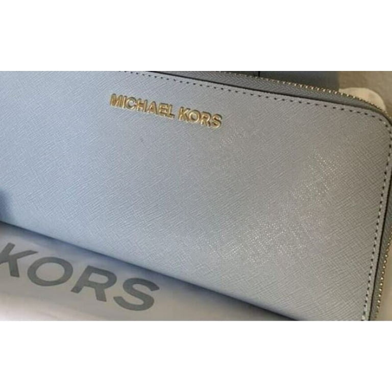 Michael Kors Jet Set Travel Light Sage Flip Pocket Envelope Crossbody  Leather