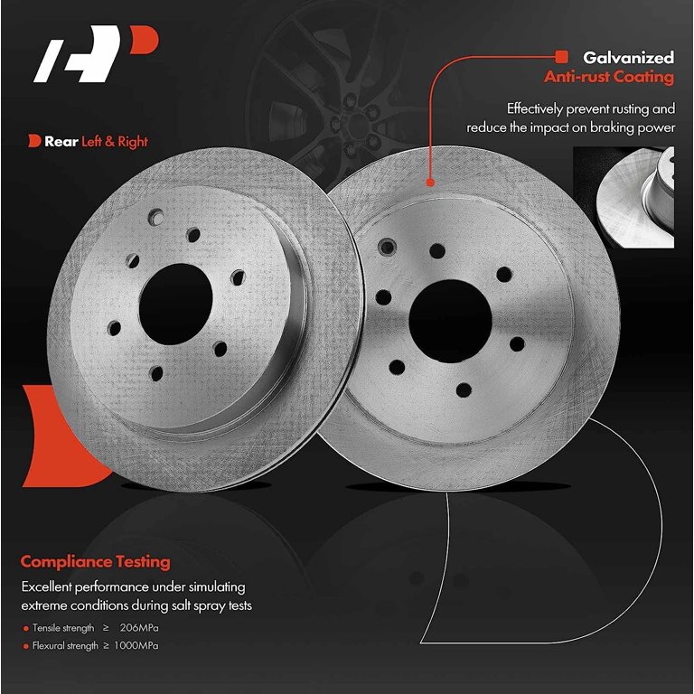 Rear Ceramic Brake Pads & Rotors Kit Fits 11-13 for QX56 14-21 for Rear Ceramic Brake Pads & Rotors Kit Fits 11-13 for QX56 14-21 for