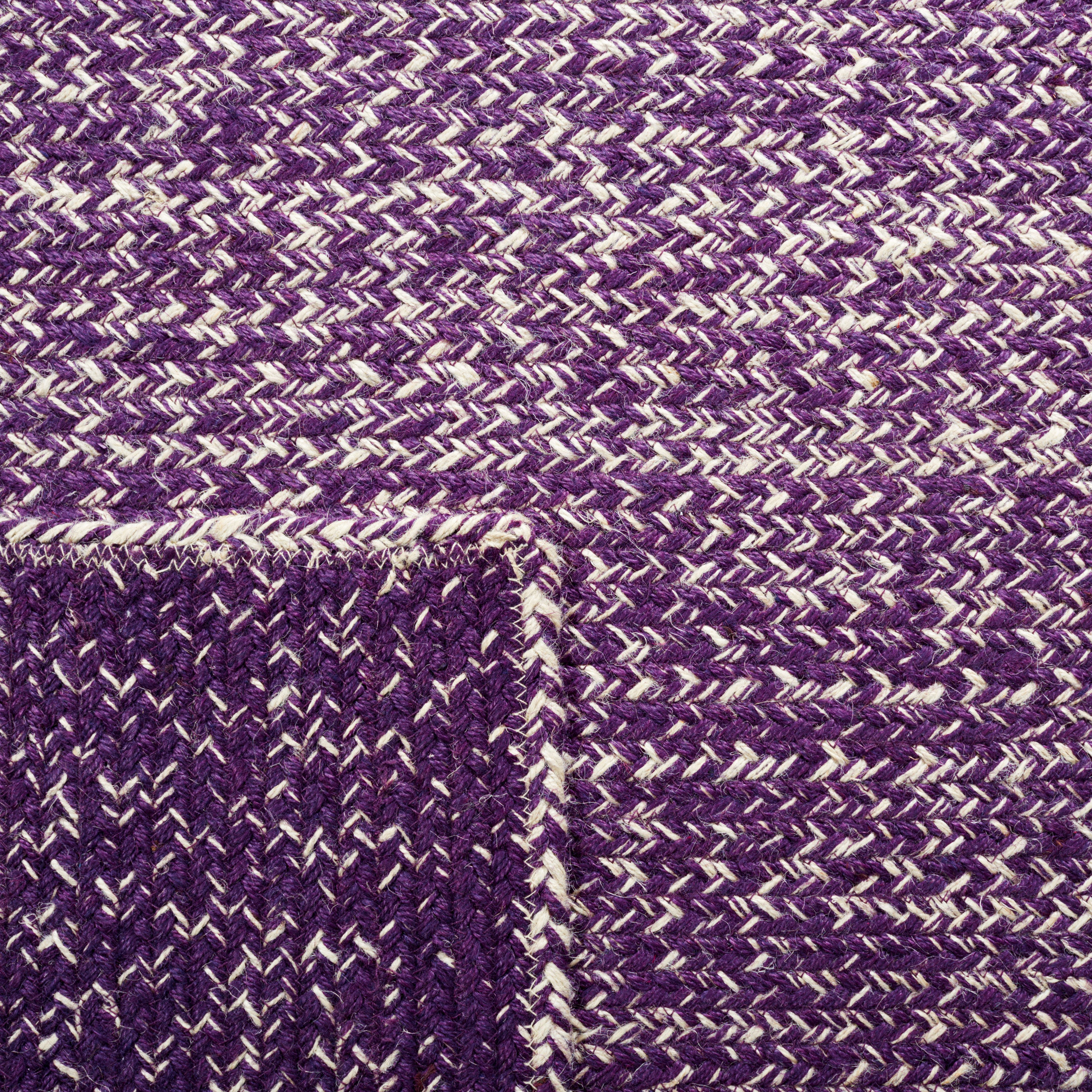 SAFAVIEH Natural Fiber Arda Gradient Area Rug, Natural/Purple, 6' x 6' Square
