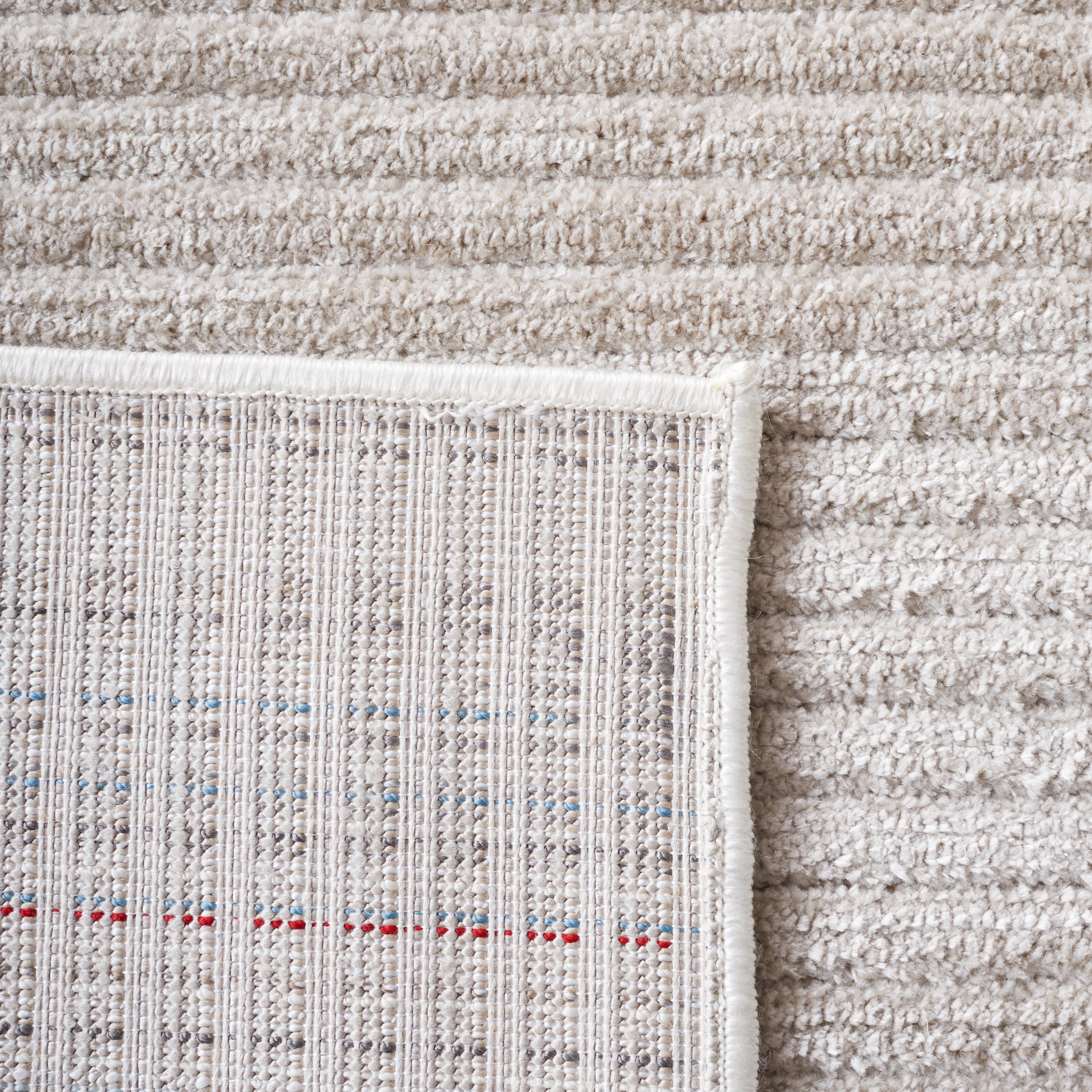 SAFAVIEH Vision Zayden Solid Polyester Area Rug, Beige, 8' x 10'