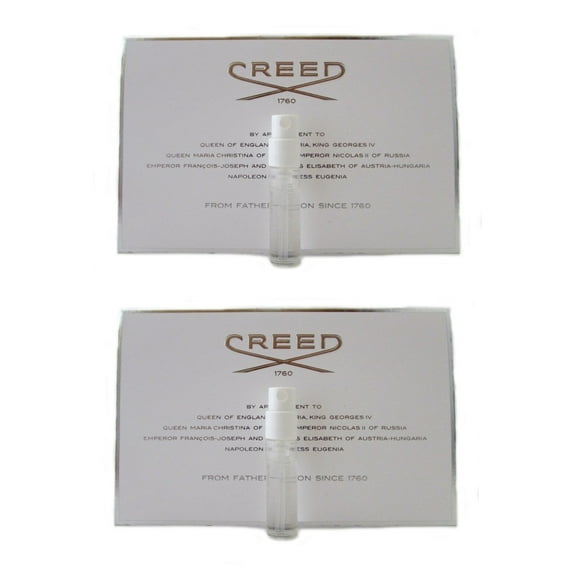 Creed Silver Mountain Water Vial for Men 0.08 oz 2.5 ml Travel Spray x 2 PCS
