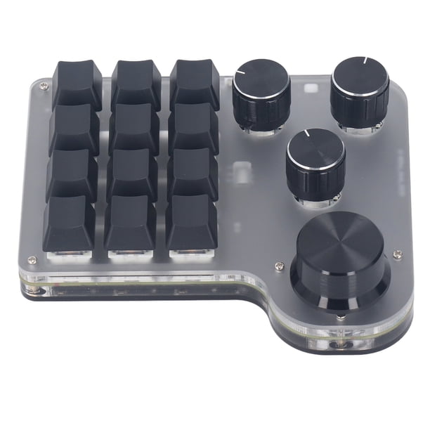 Teclado Macro De Programación, Almacenamiento Integrado Interruptor Azul Operación Con Una Sola Mano 12 Teclas USB Mini Macro Teclado Mecánico Para Juegos Para Control