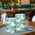 thumbnail image 6 of Green Color Sheep Pattern Flameless LED Candle Set with Remote, Battery Operated Color Changing Pillar Candles, Set of 2, 6 of 7