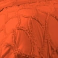 thumbnail image 4 of DNG Creations 1 Piece Ruffle Ribbon Design Comforter ( Full/Queen Size ) Ultra Soft All-Season 550 GSM 800 Threads Count,100% Egyptian Cotton - Solid Orange Colour, 4 of 5