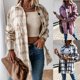 thumbnail image 2 of Camisa y chaqueta de manga larga a cuadros retro informal holgada de otoño e invierno de celebridades de Internet ins europeas y americanas para mujer, 2 of 4