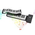 thumbnail image 1 of Teclado electrónico de piano enrollable portátil de 88 teclas integrado de silicona, 1 of 8