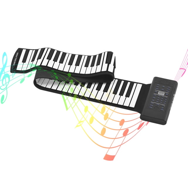 Teclado electrónico de piano enrollable portátil de 88 teclas integrado de silicona