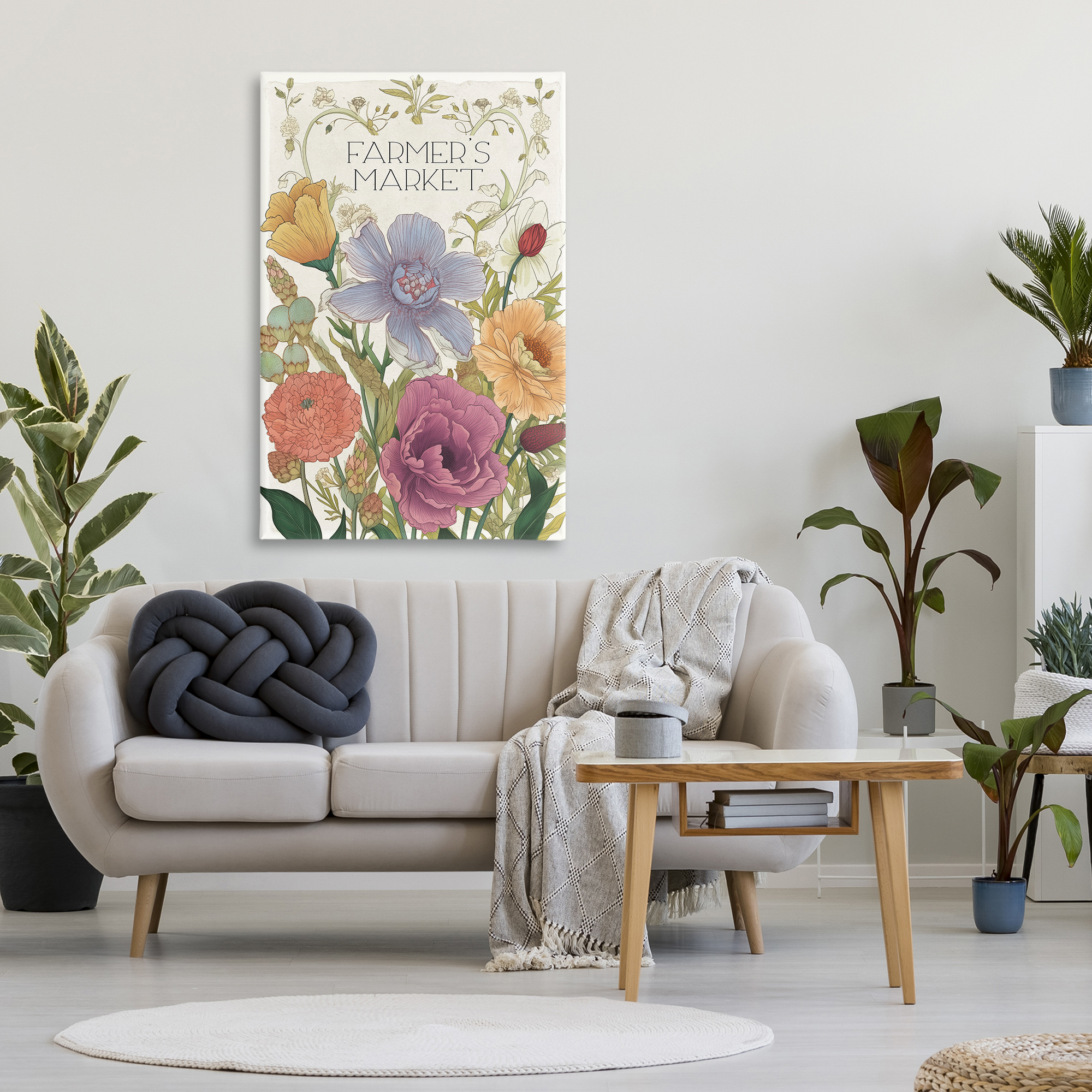 Vintage Farmer's Market Garden Canvas Wall Art, design by Sasha