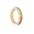thumbnail image 2 of 2.42ct Multicolor Gemstone Ring in 18K Gold over Sterling Silver, 2 of 4