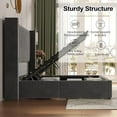 thumbnail image 2 of VanAcc Lift up Storage Bed Frame Queen Size, Upholstered Platform Bed Velvet with Channel Tufted Wingback Headboard, No Box Spring Needed, Gray, 2 of 7