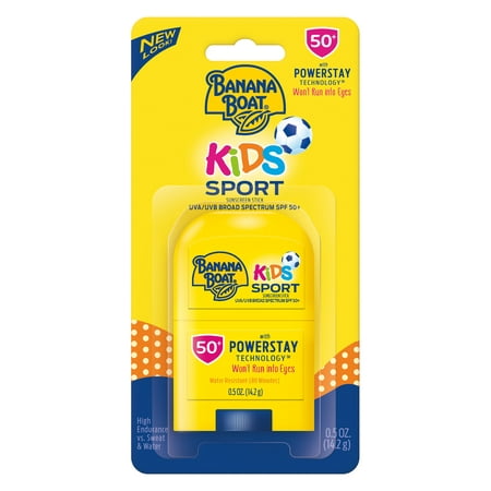 (2 pack) (2 pack) Banana Boat Kids Sport Sunscreen Stick SPF 50+, 0.5 oz