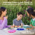 thumbnail image 2 of Bentgo Stainless Steel Snack Box - Leak-Proof, 2 Compartments, 2-Cup Capacity, Ideal for Kids 3+, Teens & Adults, Durable, Reusable (Gray Leaf), 2 of 8
