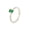 Silver Green, variant on Four Claw Full Starry Ring for Women Titanium Steel Inlaid Cut Zircon Engagement Jewelry Circle Silver White Size 8