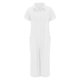 thumbnail image 5 of ICHUANYI Clearance Women's Solid Color Casual Short Sleeved Medium Length Cotton Linen Shirt Jumpsuit(White, M) ICHUANYI WER2023080912571, 5 of 5