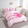 thumbnail image 3 of Feelyou Positive Quotes Bedding Comforter Set 7 Pieces, Kawaii Pink Sunflower Groovy Full Bedding Set, Teens Kids Girls Women Reversible Fitted Sheet Flat Sheet, Breathable Home Decor, 3 of 8