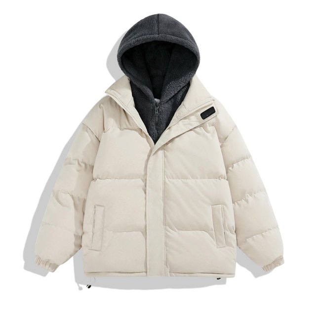 Puntoco Chaqueta Informal Holgada De Manga Larga Con Capucha Y Cremallera Para Hombre