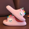 thumbnail image 5 of TOWED22 Girls Slippers Flip Flops Summer Cushion Thick Sole Large Bow Cute Platform Cloud Slides Home Sandals(Pink,10), 5 of 8
