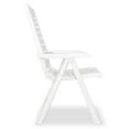 thumbnail image 4 of vidaXL Garden Chair Set of 2 White Plastic Standard Foldable, 4 of 7