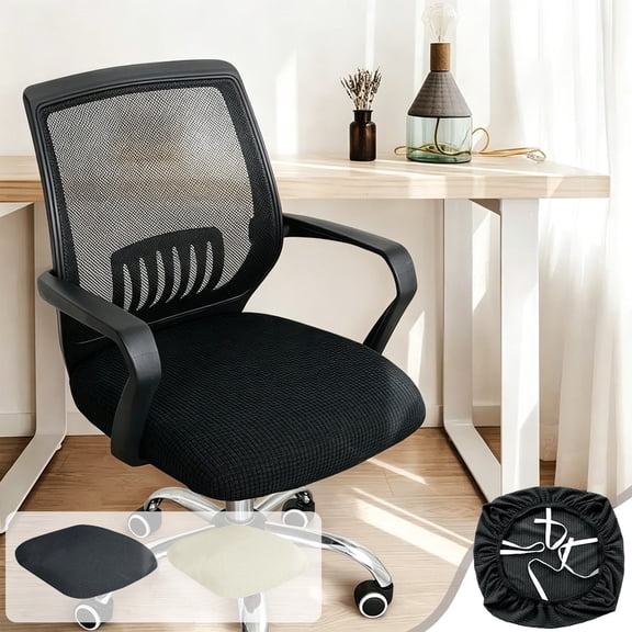 Office Chair Seat Cover Stretchy Universal Washable Desk Cushion Protector Home Computer Dining Room Summer Decor Father's Day Gift Organizer