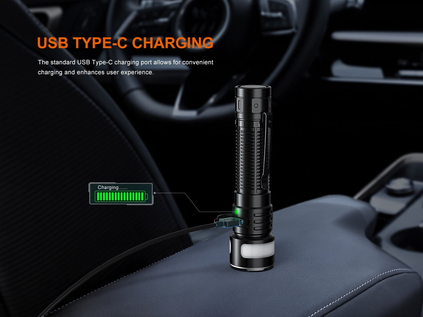 Fenix LD35R 1800 Lumens Multi-Color USB-C Rechargeable Flashlight + LumenTac Organizer