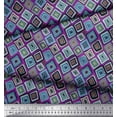 thumbnail image 3 of Soimoi Rayon Fabric Square Geometric Fabric Prints By Yard 42 Inch Wide, 3 of 3