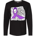 thumbnail image 3 of Inktastic Stop Domestic Violence-shattered Glass Long Sleeve T-Shirt, 3 of 5