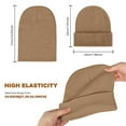 thumbnail image 2 of HCURIBAD 2 Pack Winter Beanie Hats for Men Women, Warm Cozy Knitted Cuffed Skull Cap, Soft Warm Hat for Men / Women Ski Watch Cap, Wholesale, Woolen Hat One Size, 2 of 6