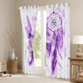 thumbnail image 3 of Purple Dragonfly Window Curtains Watercolor Animal Feather Dreamcatcher Window Drapes Teens Adults Wild Butterfly Decor Dreamy Curtains for Living Room 2 Panels 38Wx45L, 3 of 6
