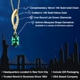 thumbnail image 2 of Gem Stone King 14K Yellow Gold Rainforest Topaz and Lab Grown Diamond Pendant Necklace for Women | 0.63 Cttw | Gemstone November Birthstone | Marquise 8X4MM | With 18 inch Chain, 2 of 6