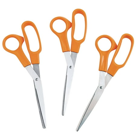 UPC: 0191487032339 | Colorations Teacher s Bent Trimmer Scissors – Set of 3