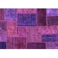 thumbnail image 1 of Ahgly Company Indoor Rectangle Patchwork Purple Transitional Area Rugs, 5' x 8', 1 of 4