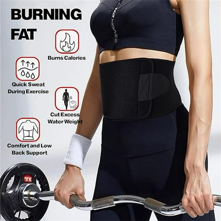Belly Burner Weight Loss Belt, Black, One-Size Fits All 