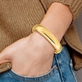 thumbnail image 4 of 14k Yellow Gold 14.25mm Oversize Hinged Bangle Bracelet, 4 of 8