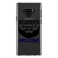 thumbnail image 1 of DistinctInk Clear Shockproof Hybrid Case for Samsung Galaxy Note 9 - TPU Bumper Acrylic Back Tempered Glass Screen Protector - Bearded Inked & Awesome, 1 of 5