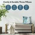 thumbnail image 2 of Americanflat 16"x16" Abstract Marble Design Throw Pillow with Premium Polyester - White and Blue, 2 of 8