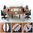 thumbnail image 4 of Paquete de 2 conectores para tableros de mesa, conectores giratorios para paneles de madera para escritorio de oficina/comedor., 4 of 4